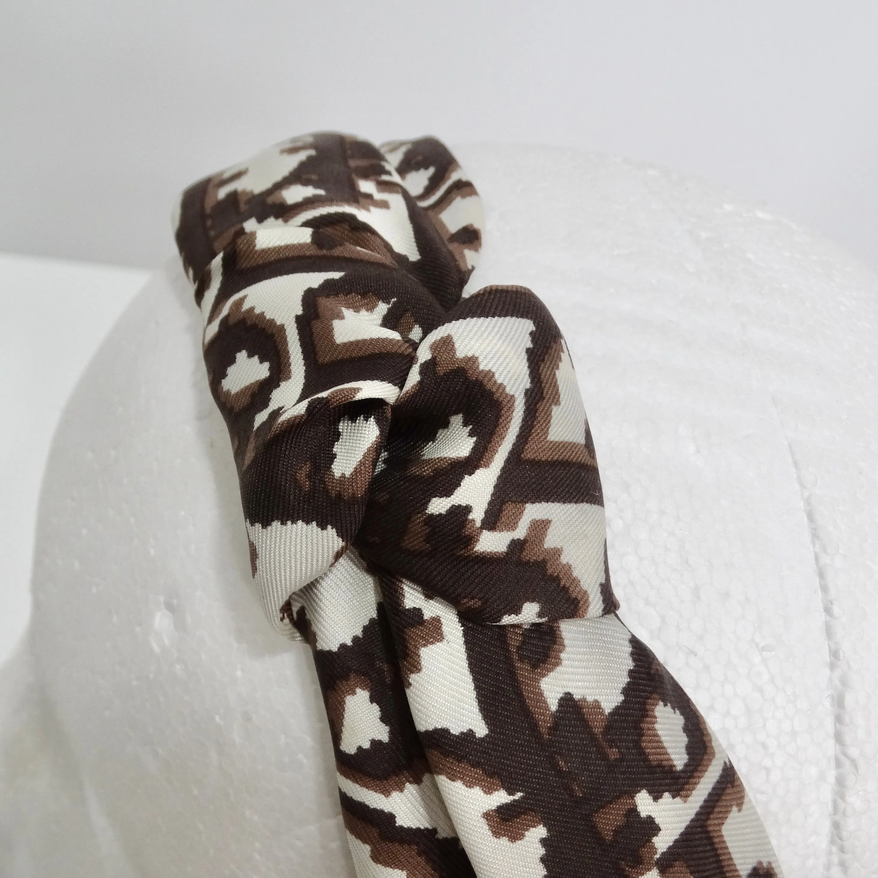 Christian Dior Brown Monogram Knot Headband