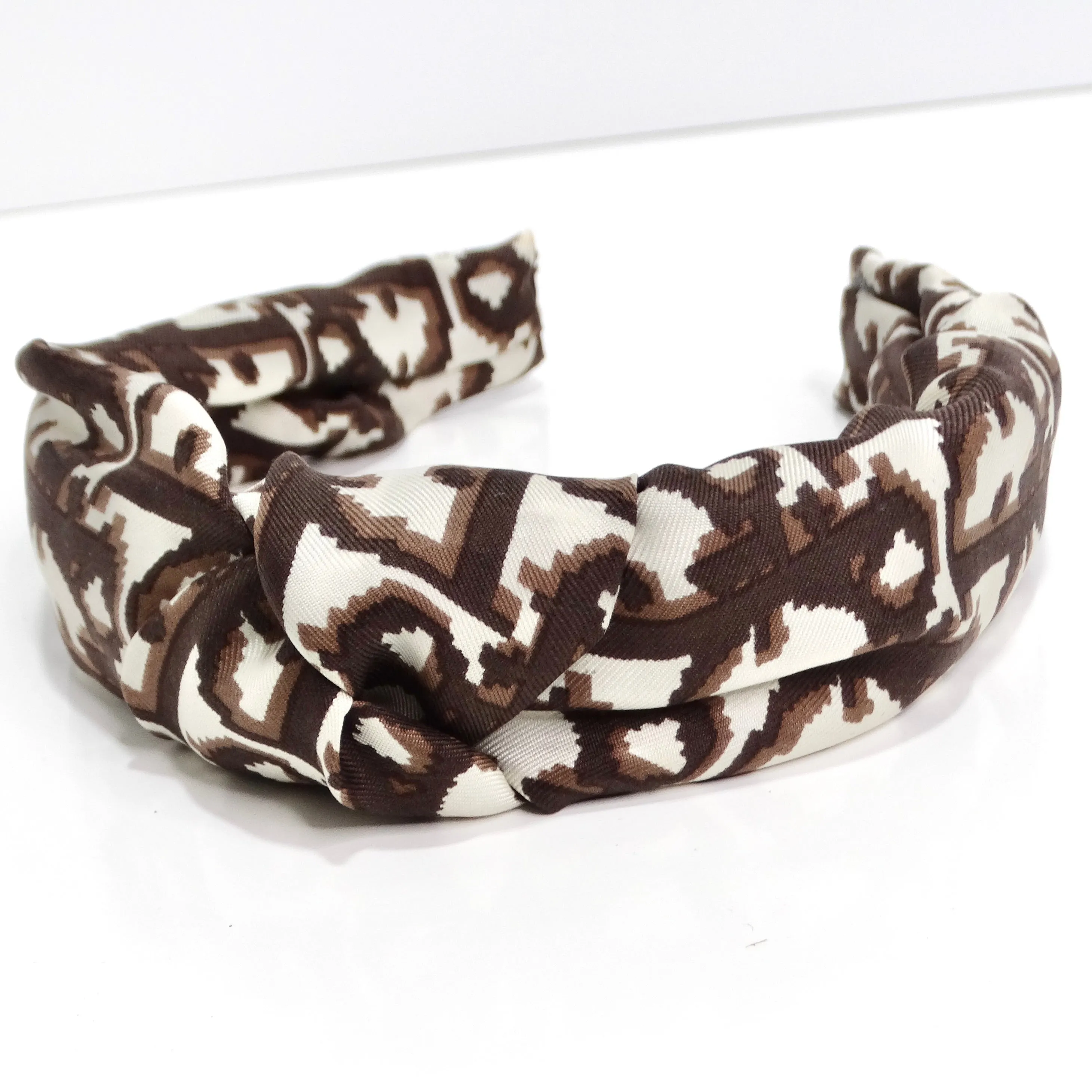 Christian Dior Brown Monogram Knot Headband