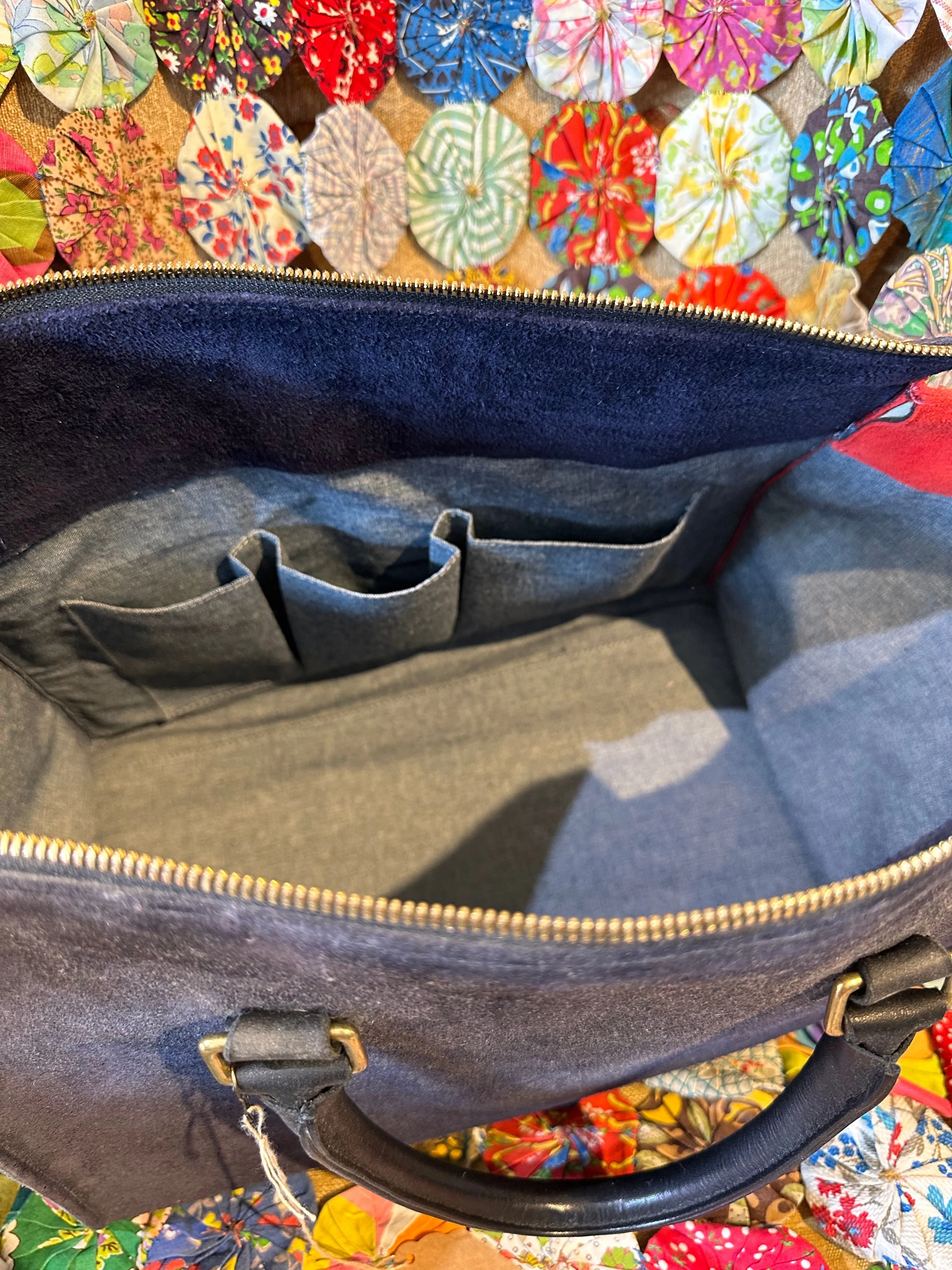 Clare V. Colorblock Suede Handbag