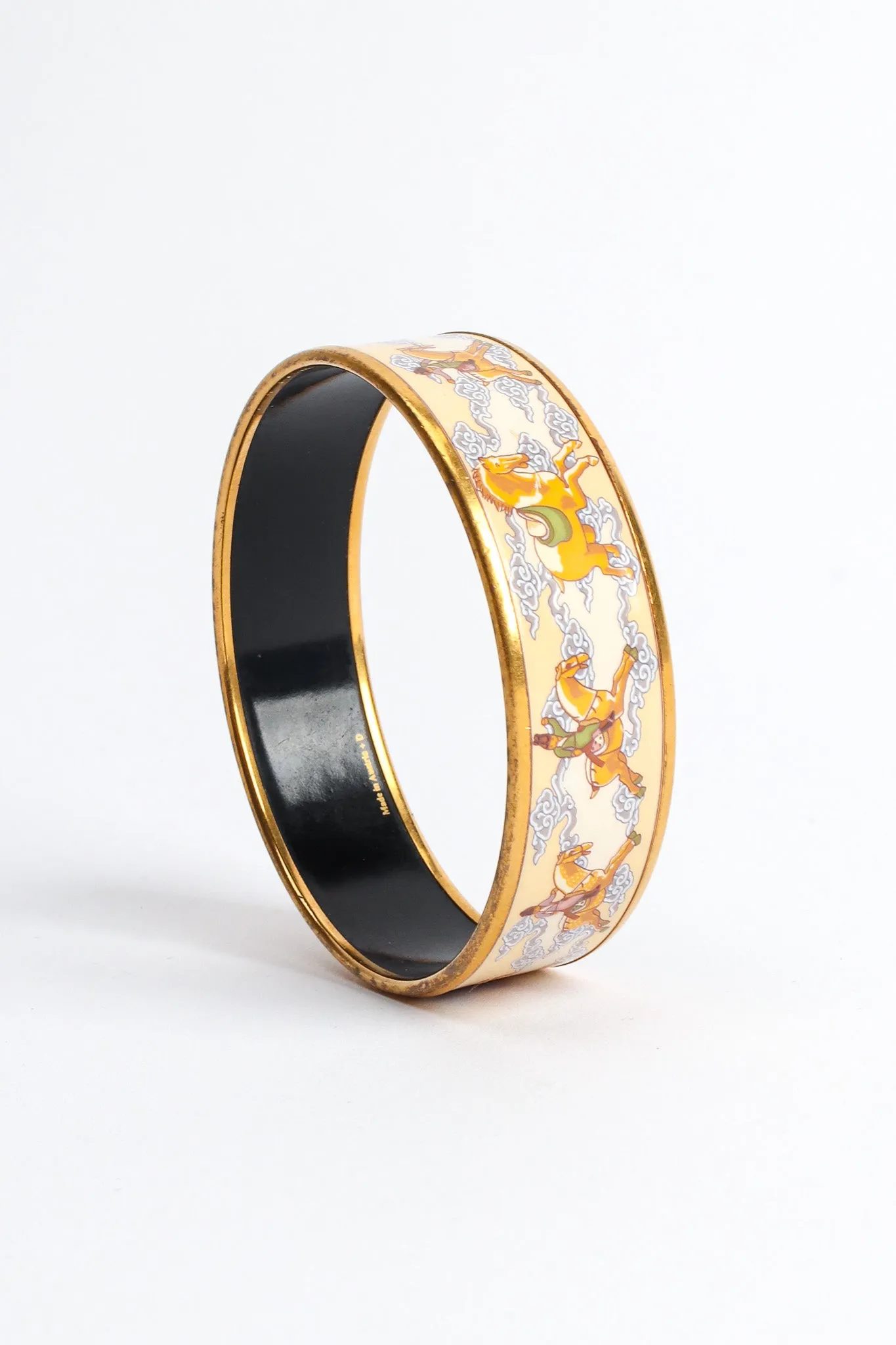 Cloud Horse Wide Enamel Bracelet