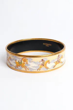 Cloud Horse Wide Enamel Bracelet