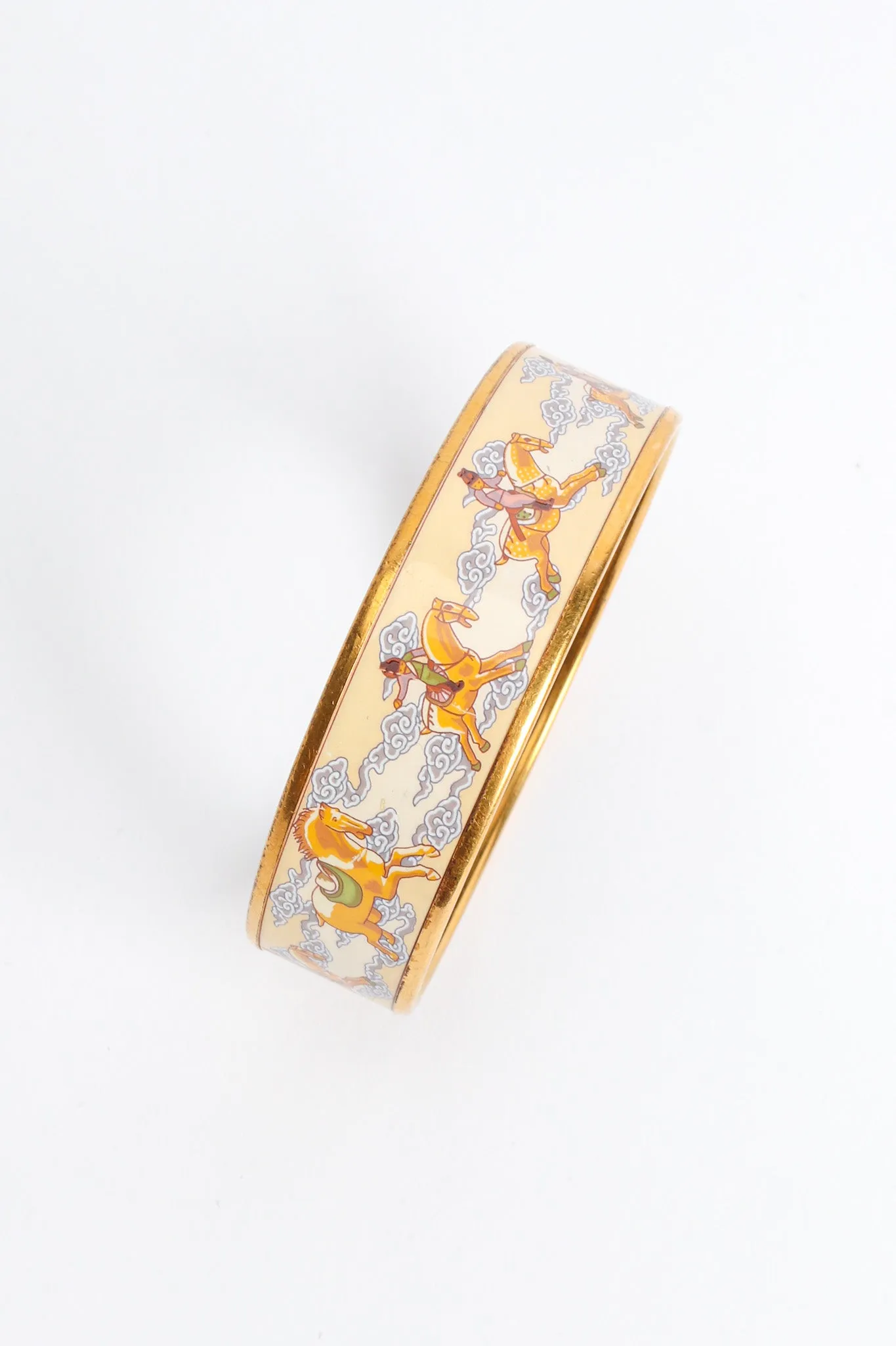 Cloud Horse Wide Enamel Bracelet