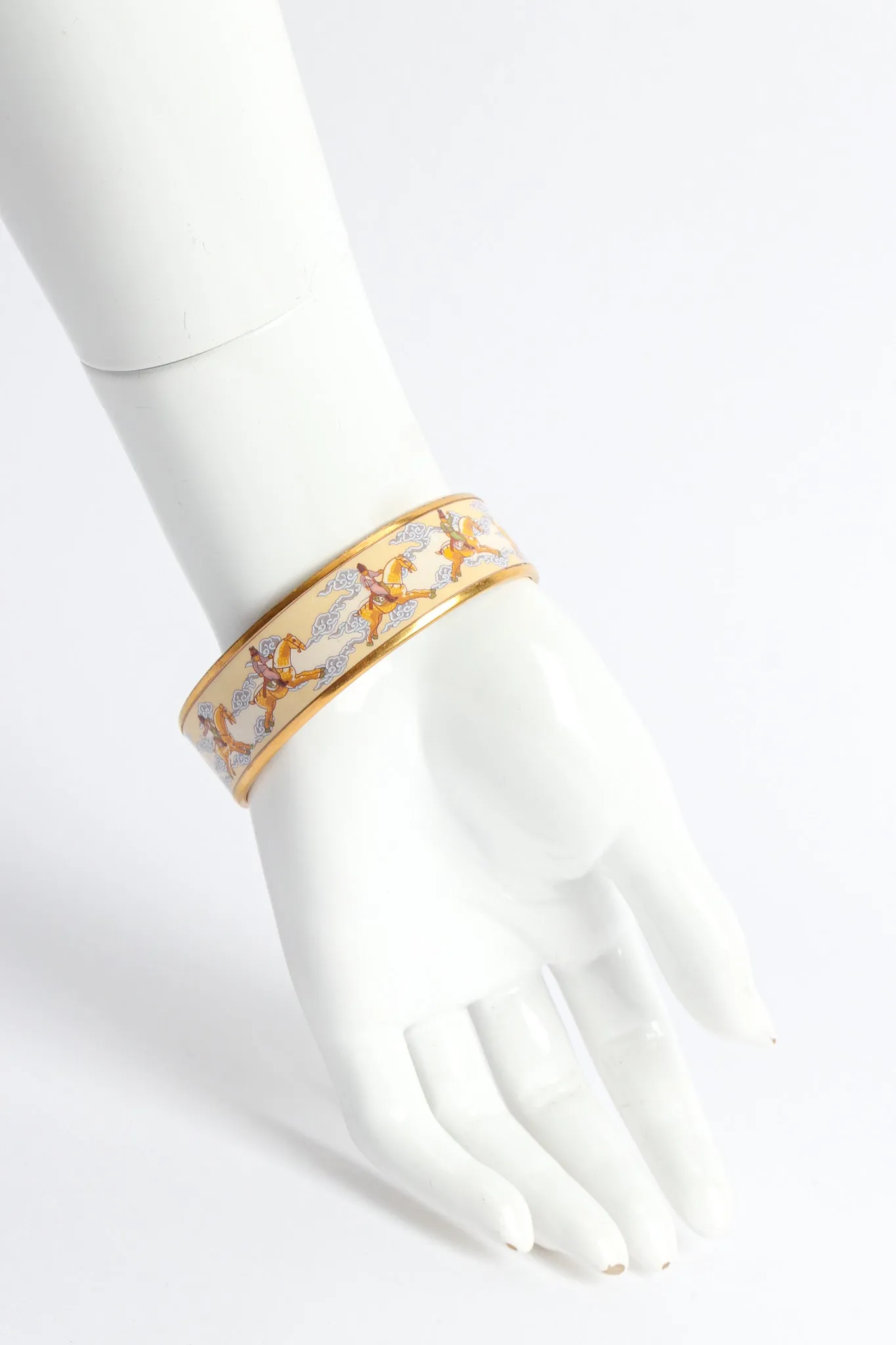 Cloud Horse Wide Enamel Bracelet