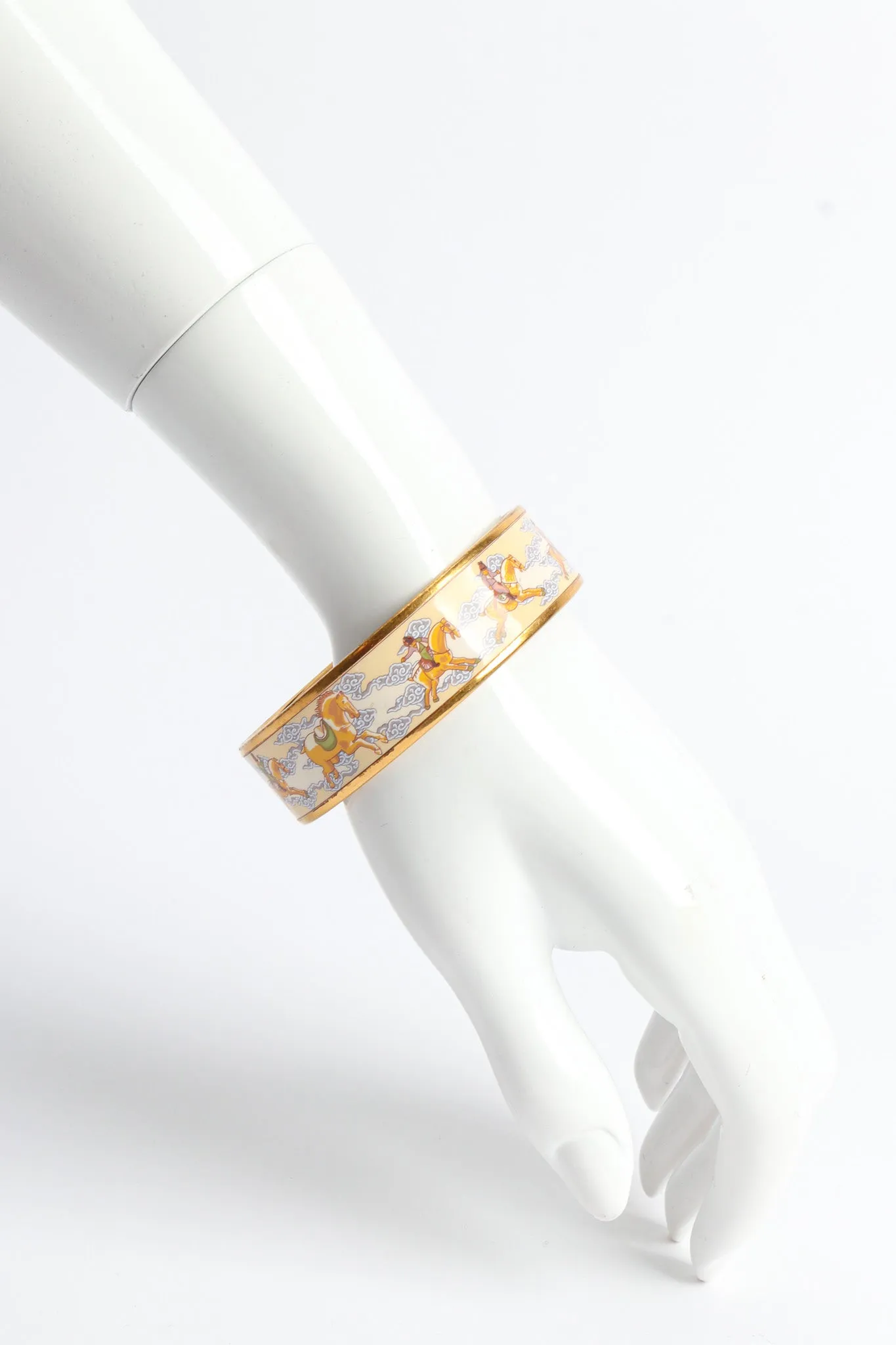 Cloud Horse Wide Enamel Bracelet