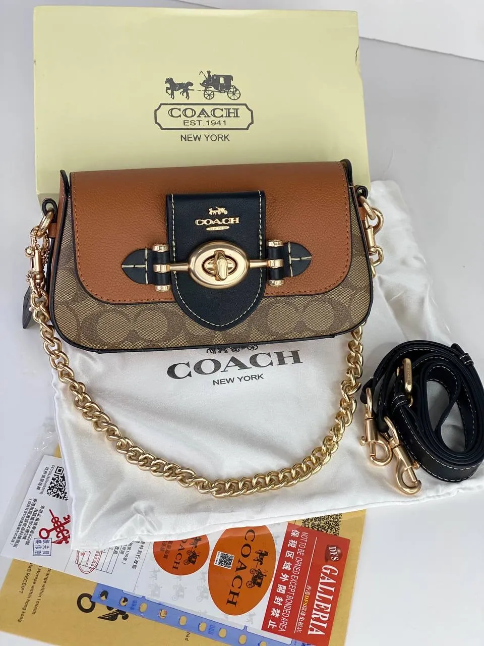 Coach Crossbody Bag with Gold Hardware