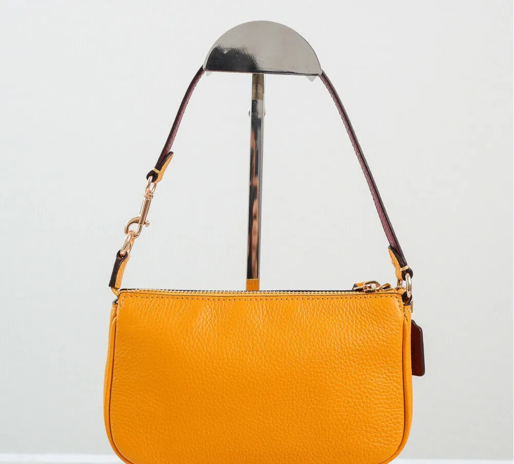 Coach Nolita 19 Horse & Carriage Bag Ochre Vintage Zip Handbag Purse Yellow NEW