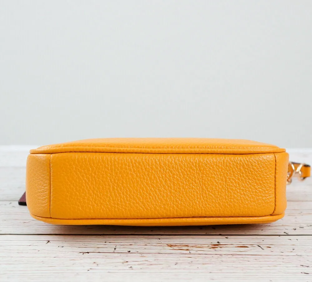 Coach Nolita 19 Horse & Carriage Bag Ochre Vintage Zip Handbag Purse Yellow NEW
