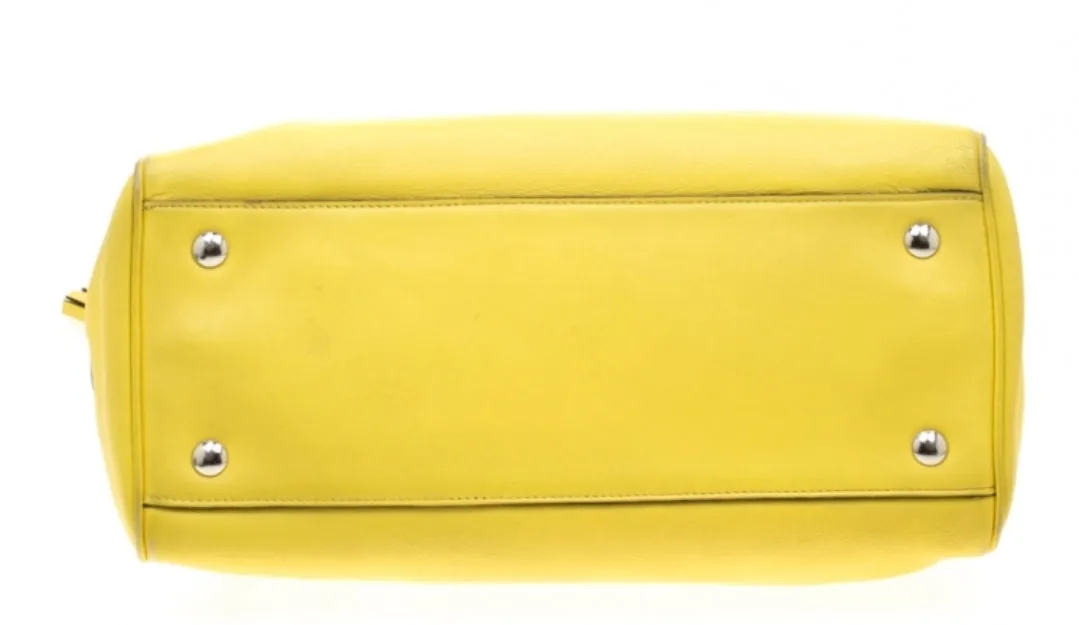 COACH Yellow Leather Legacy Haley Satchel # 23574