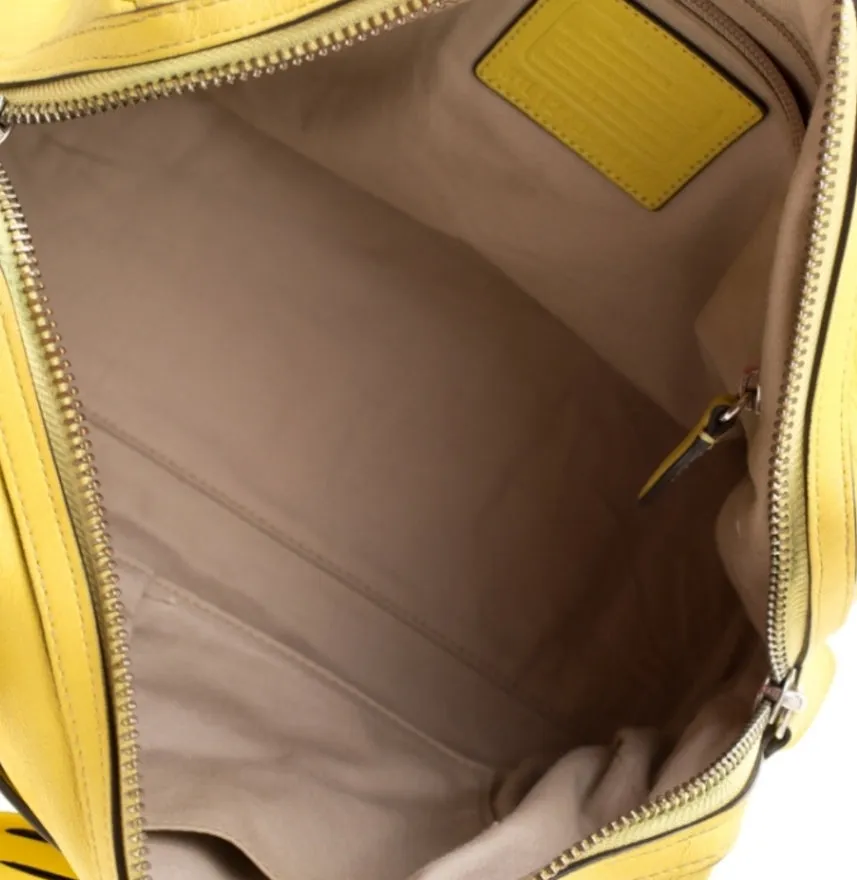 COACH Yellow Leather Legacy Haley Satchel # 23574