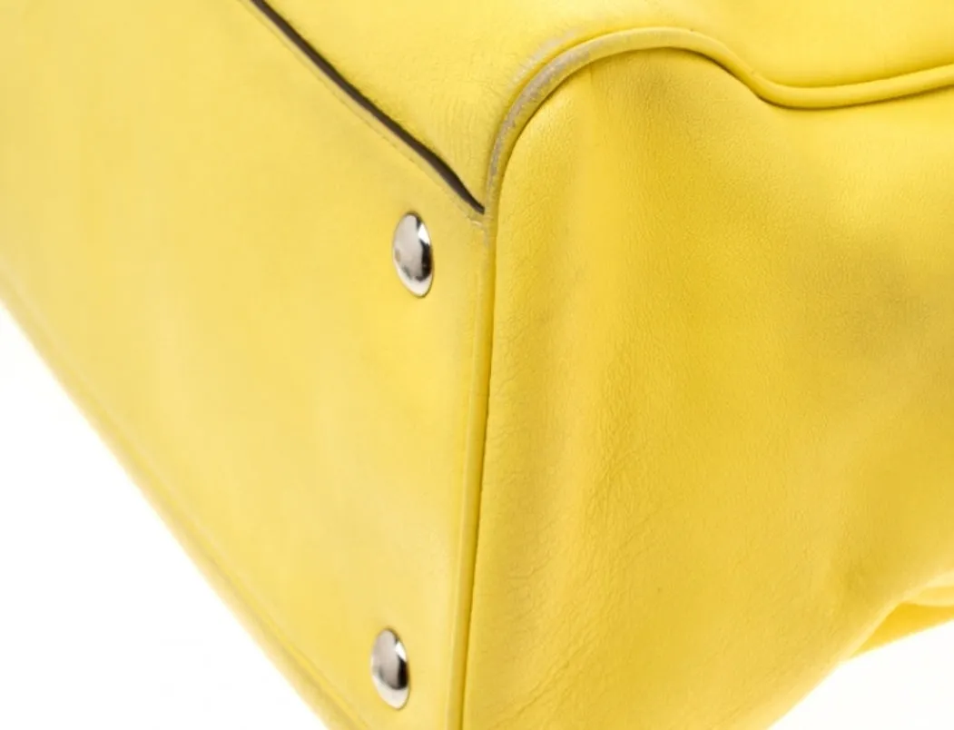 COACH Yellow Leather Legacy Haley Satchel # 23574