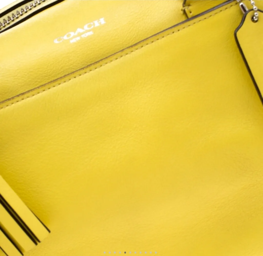 COACH Yellow Leather Legacy Haley Satchel # 23574