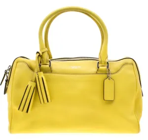COACH Yellow Leather Legacy Haley Satchel # 23574