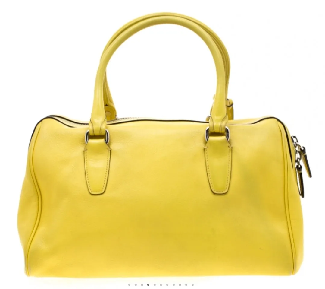 COACH Yellow Leather Legacy Haley Satchel # 23574