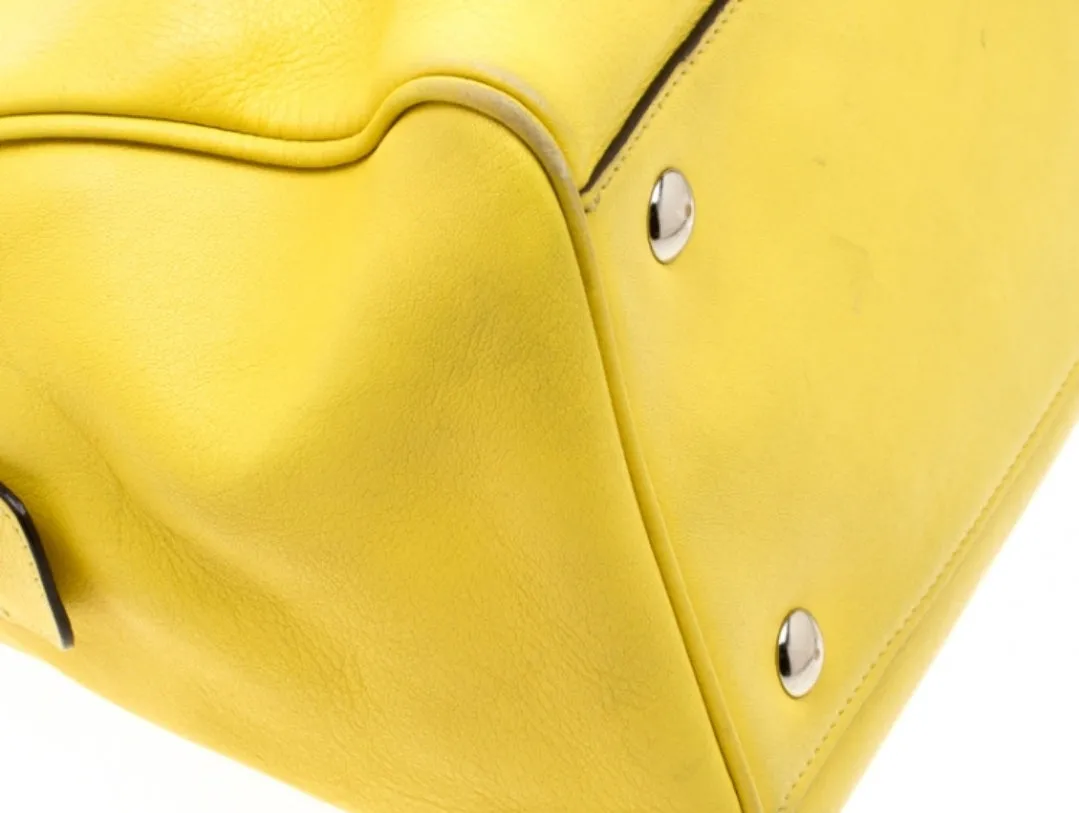 COACH Yellow Leather Legacy Haley Satchel # 23574