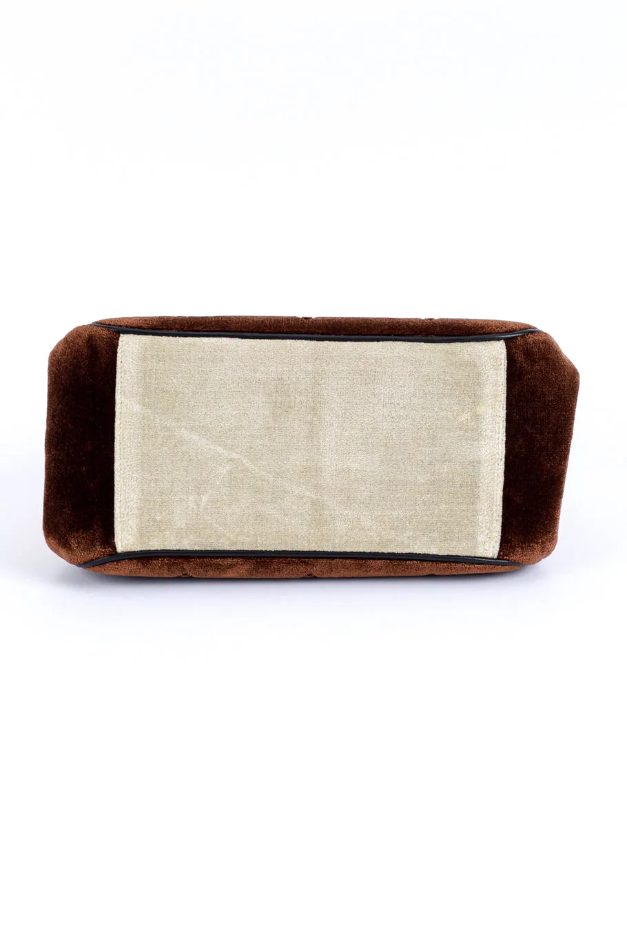 Color Block Velvet Frame Handbag