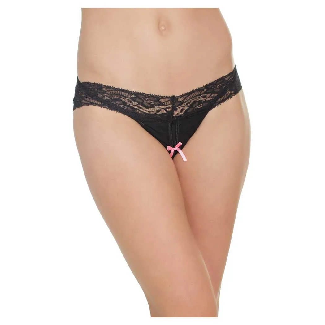 Coquette Risky Business Crotchless Thong