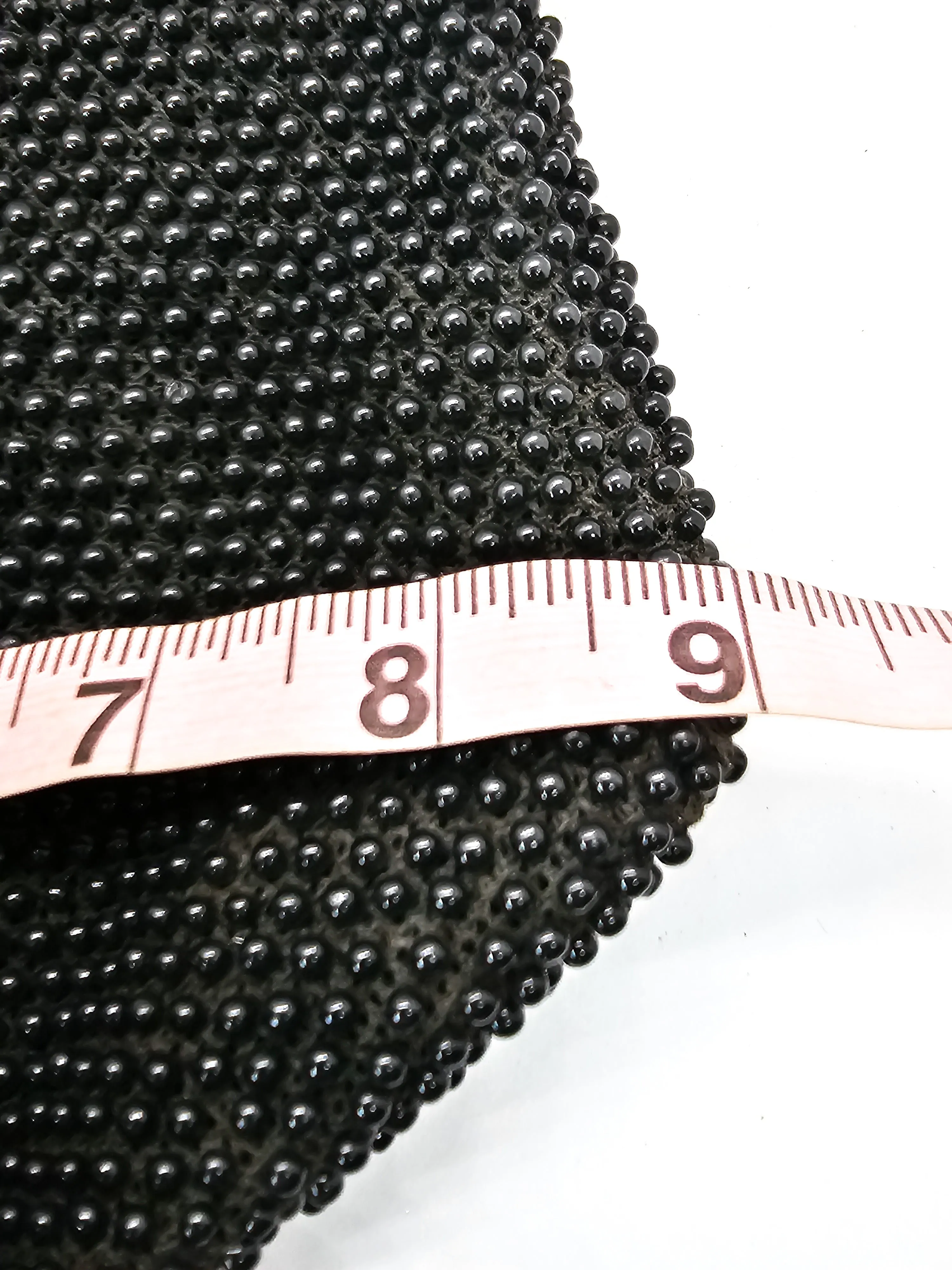 Corde Bead black beaded French Fabric Antique Art Deco purse