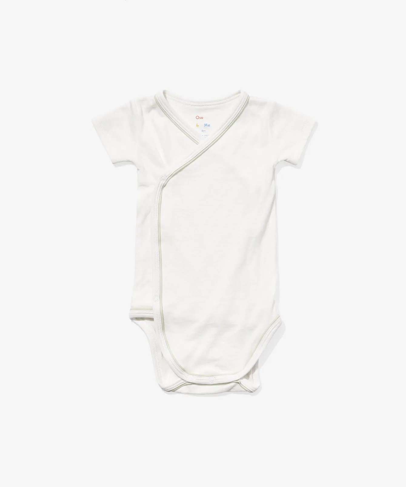 Crossbody Short Sleeve One-piece, Sea Glass Piping