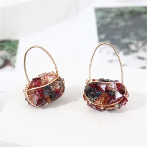Crystal & 18K Gold-Plated Handbag Drop Earrings