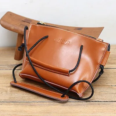 Cute LEATHER HandBag Green Handmade WOMEN Small Side BAG Phone Purse FOR WOMEN