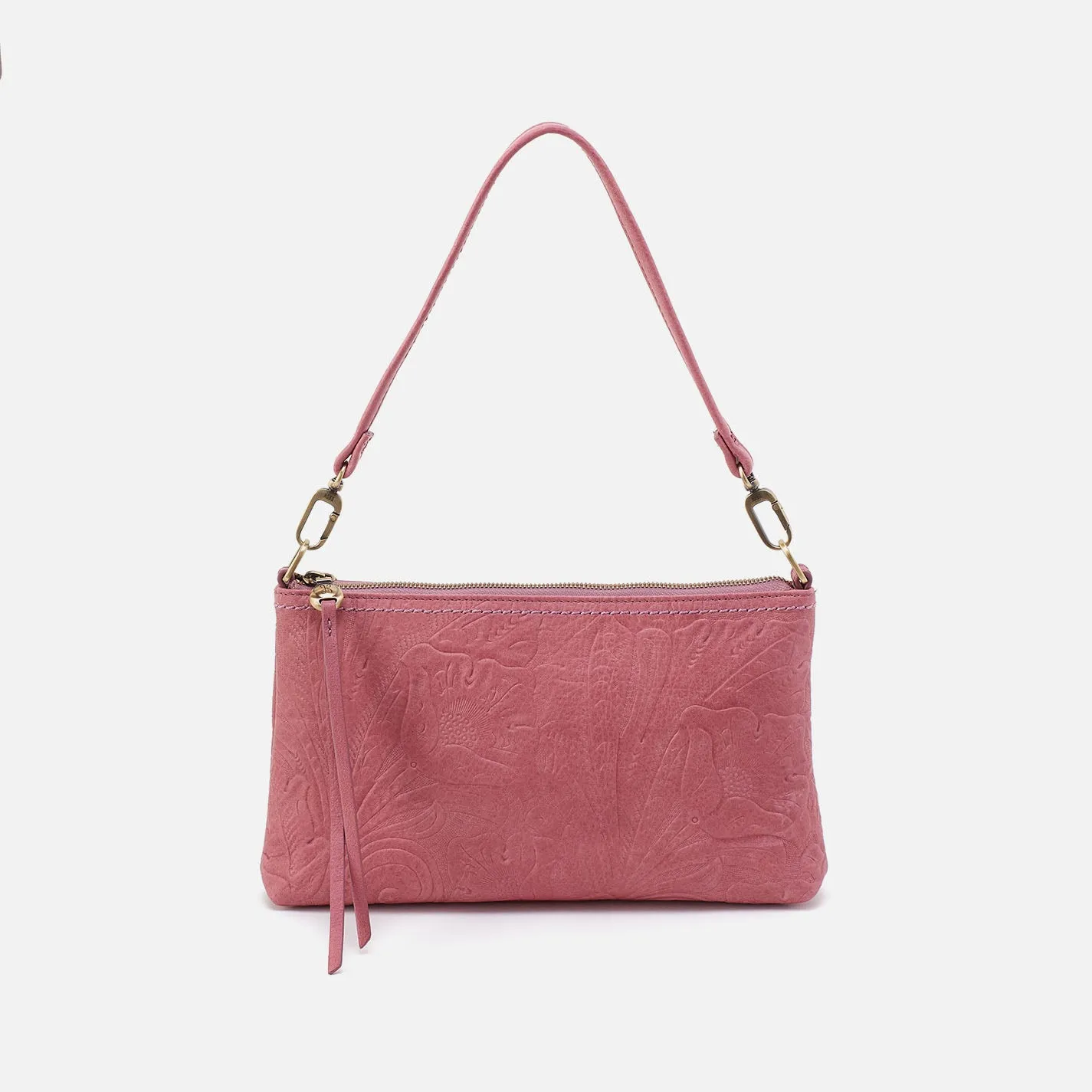 Darcy Crossbody In Tooled Embossed Leather - Mauve Tooled Emboss