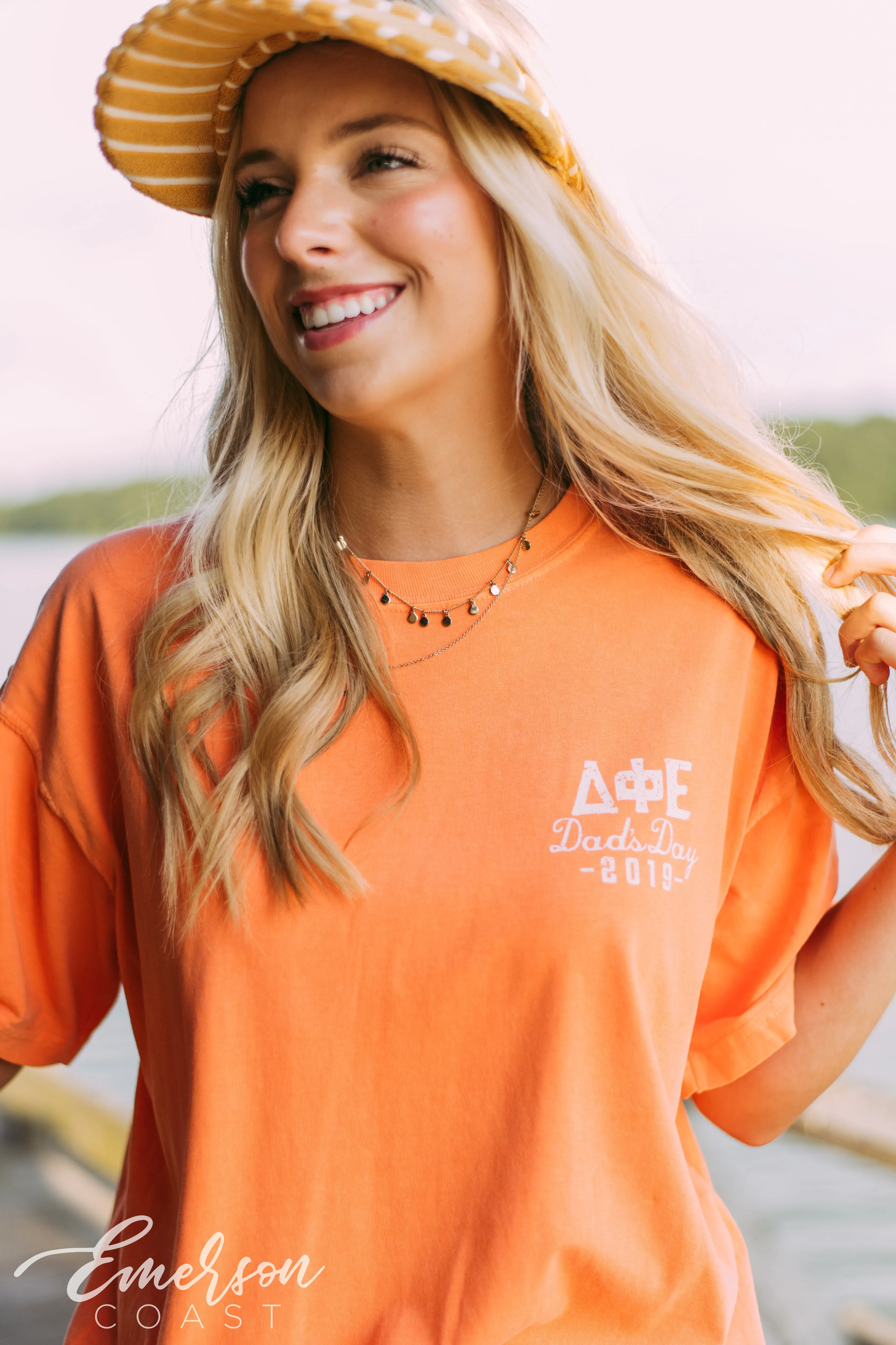 Delta Phi Epsilon Dad's Day Orange Tshirt