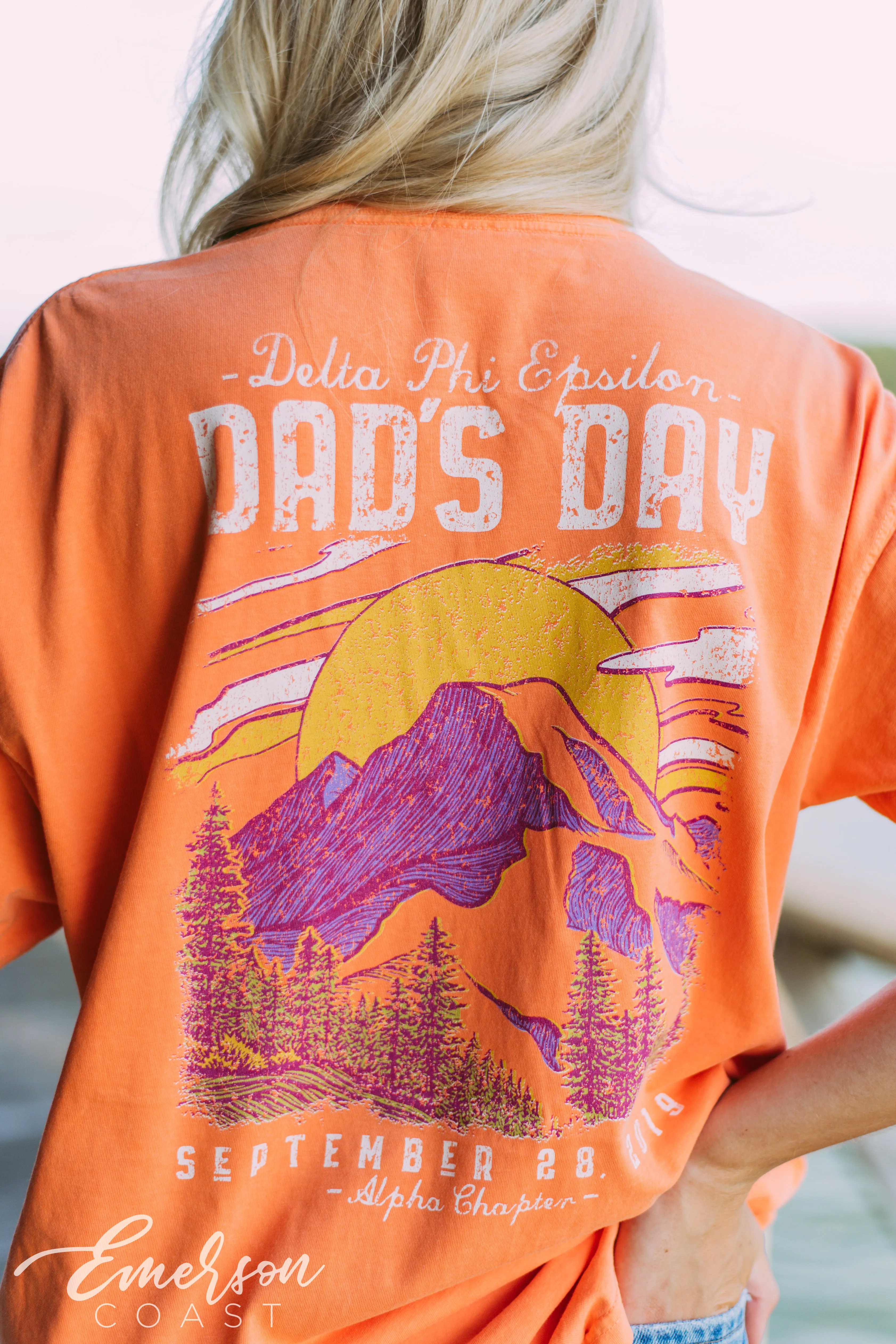 Delta Phi Epsilon Dad's Day Orange Tshirt