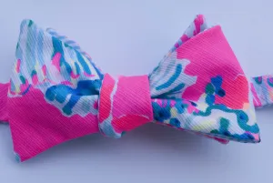 Designer Neon Pink with Dark Turquoise Fish