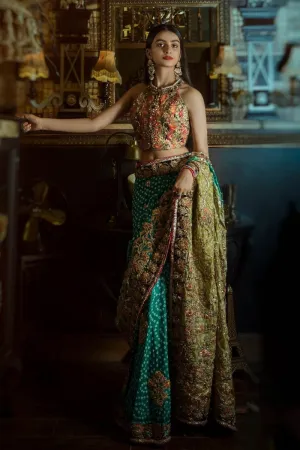 Designer Wedding Saree for Bride #Y2010