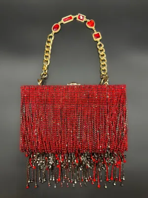 Diamond Fringe Red