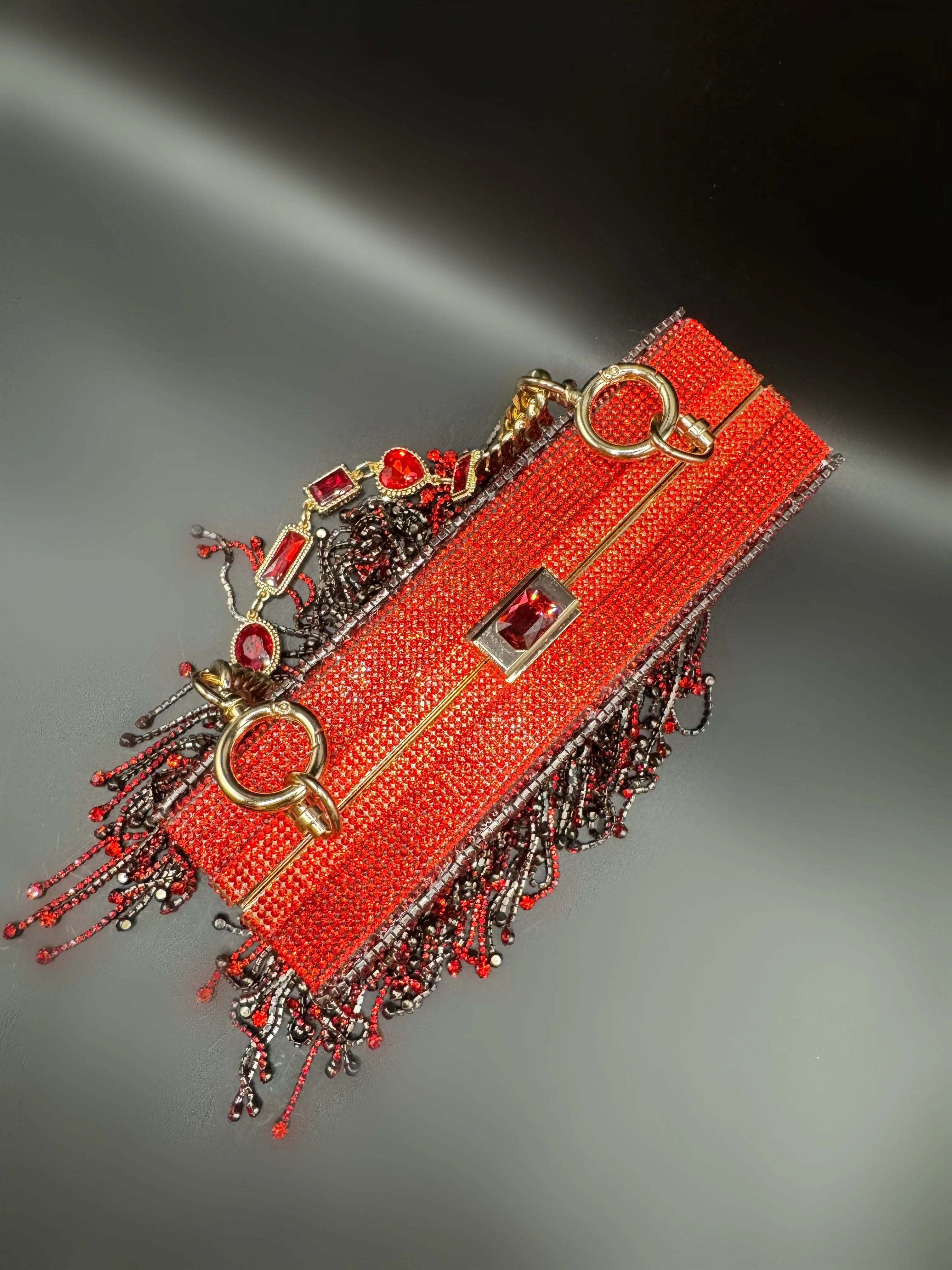 Diamond Fringe Red