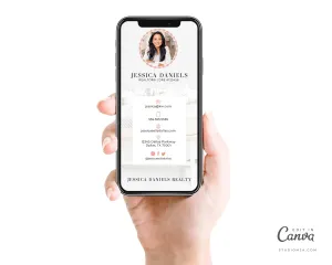 Digital Realtor Business Card - Coral