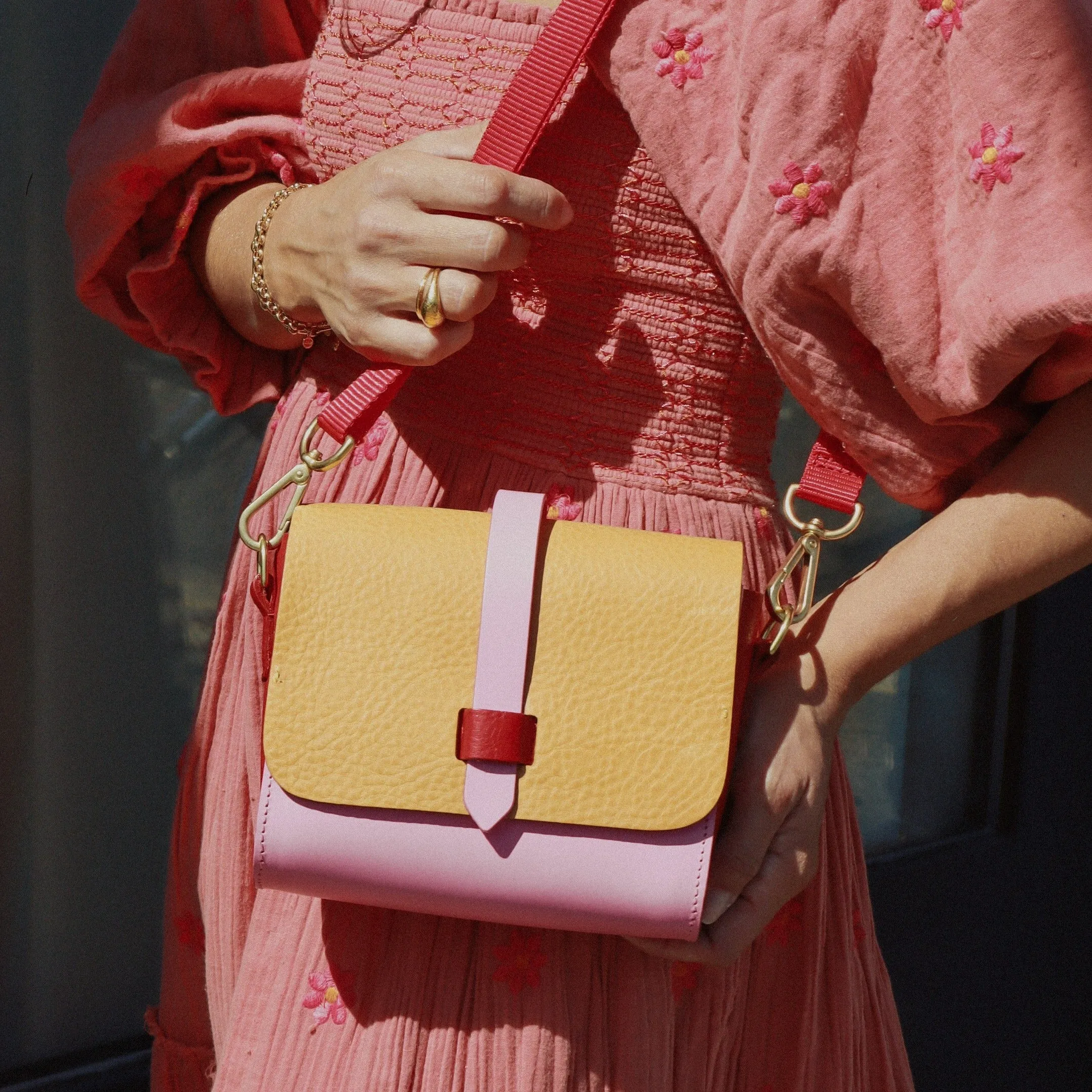Dinky Upcycled Leather Handbag Tutti Fruity