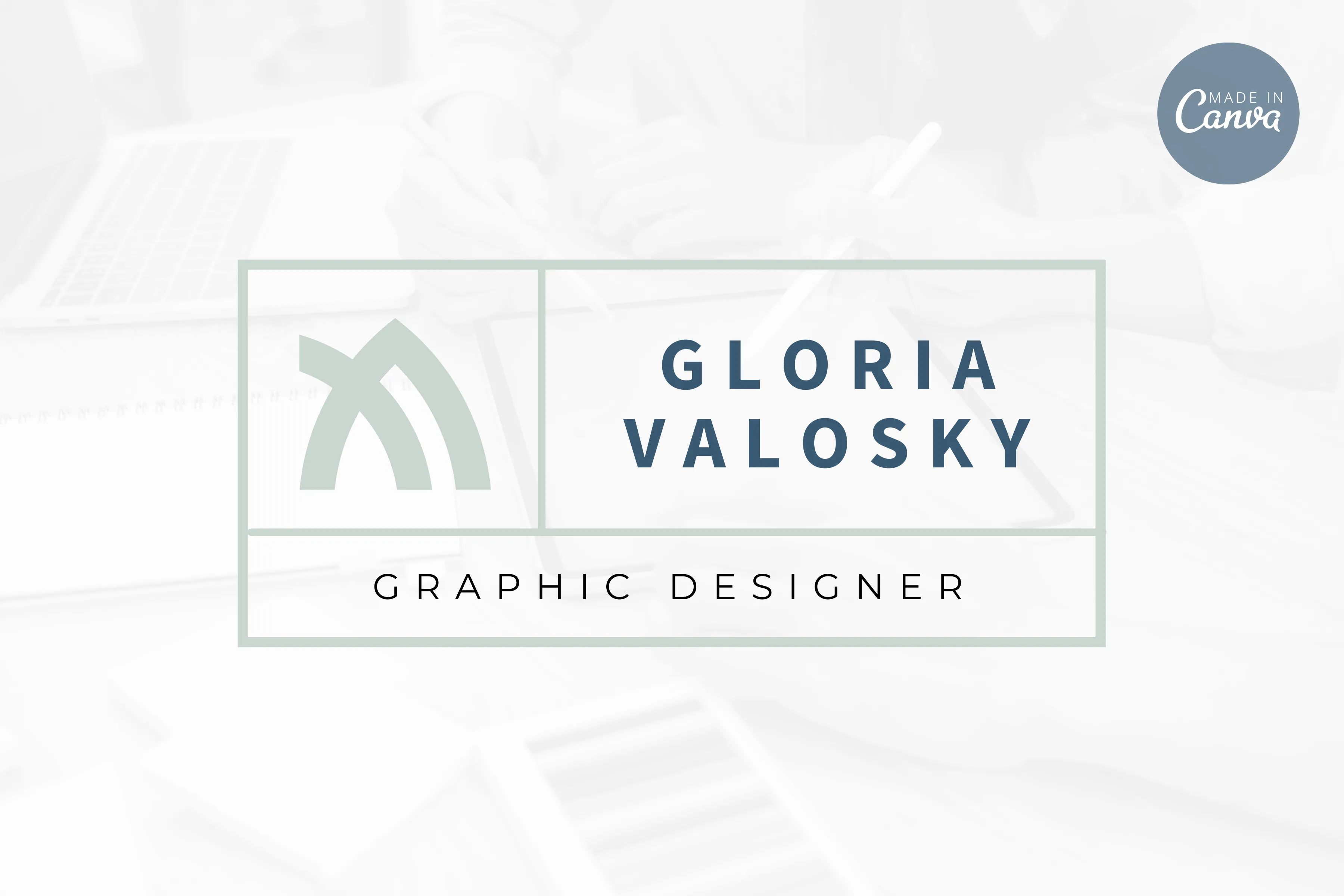 DIY Gloria Graphic Designer Brand Logo Canva Template