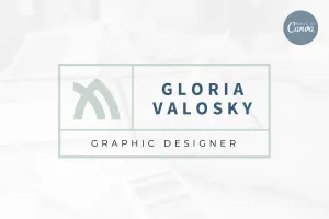 DIY Gloria Graphic Designer Brand Logo Canva Template