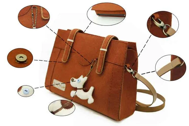 DIY Kit Felt School bag Handbag