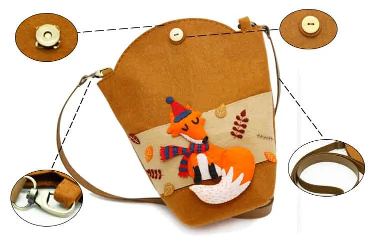 DIY Kit Felt School bag Handbag