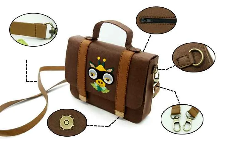DIY Kit Felt School bag Handbag