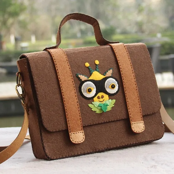 DIY Kit Felt School bag Handbag