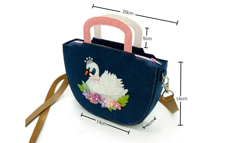 DIY Kit Felt Swan Series Bags - Shoulder Bag Handbag Car Ornaments