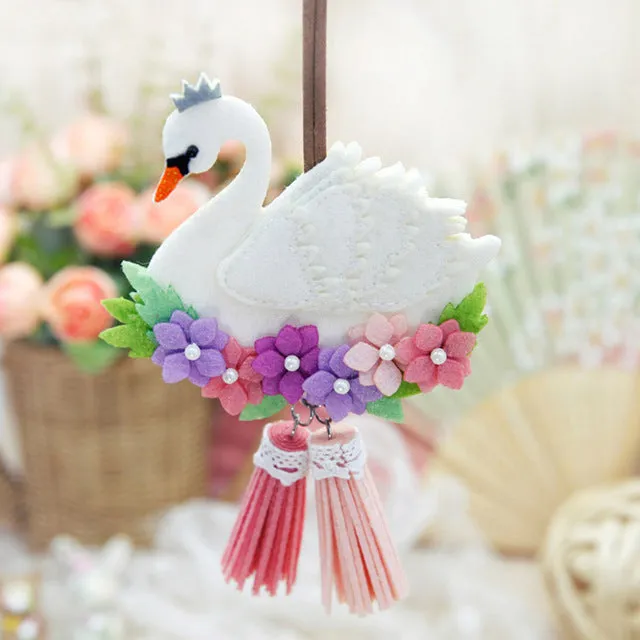 DIY Kit Felt Swan Series Bags - Shoulder Bag Handbag Car Ornaments