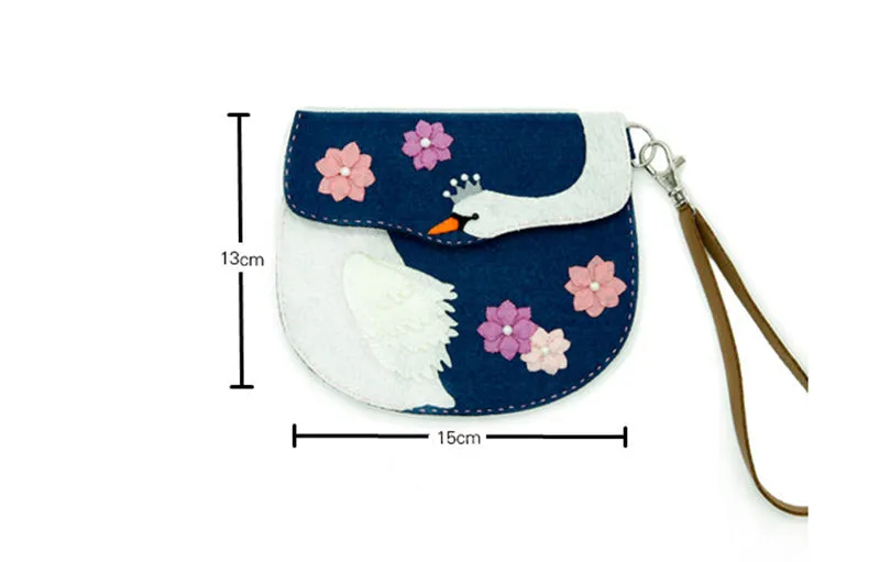DIY Kit Felt Swan Series Bags - Shoulder Bag Handbag Car Ornaments