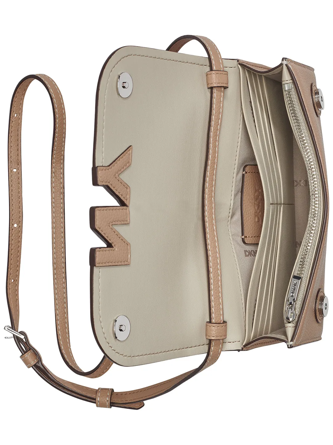 DKNY Women Beige Solid Wallet