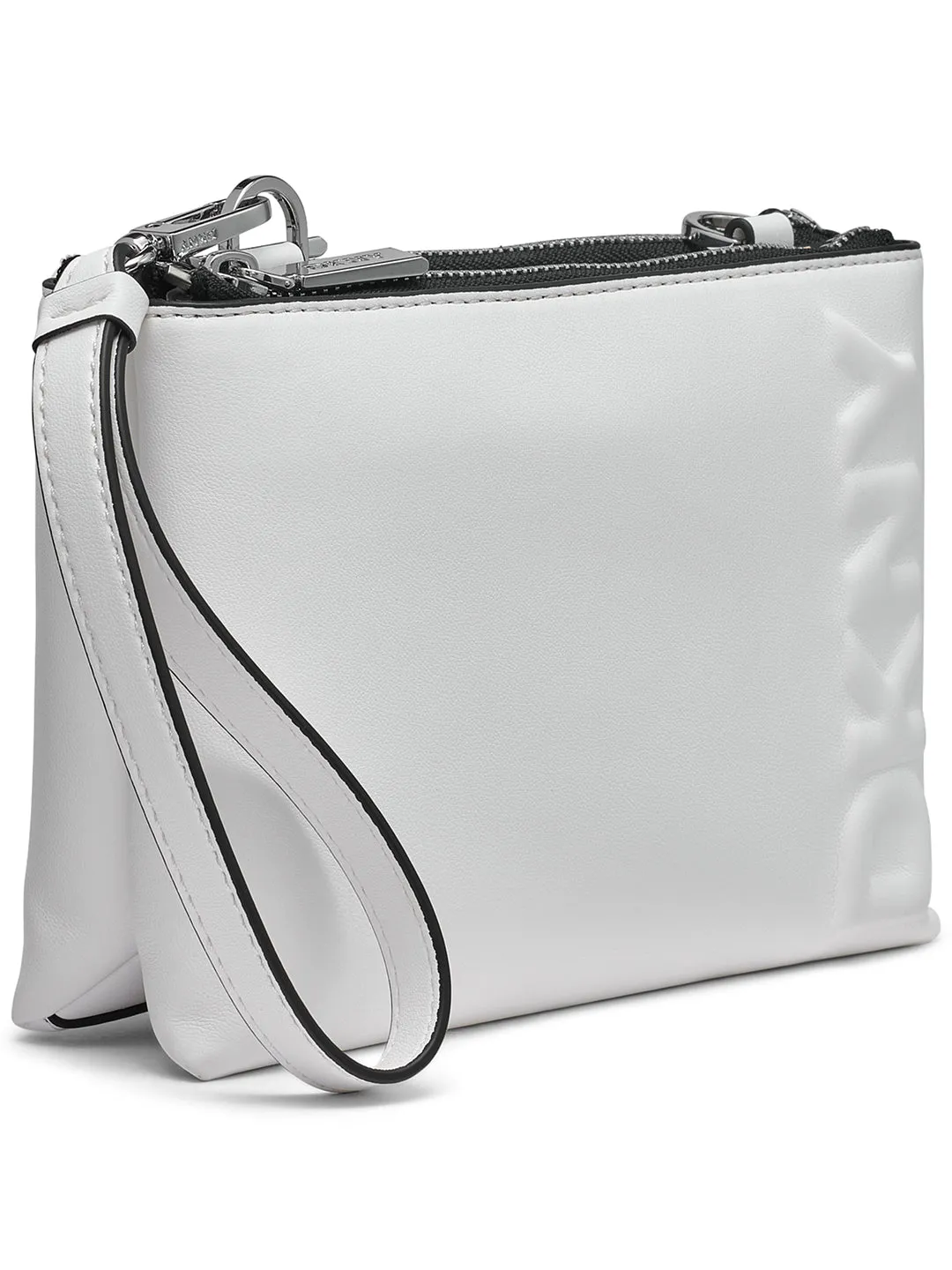 DKNY Women White Solid Crossbody