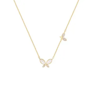 Double Opal Zircon Butterfly