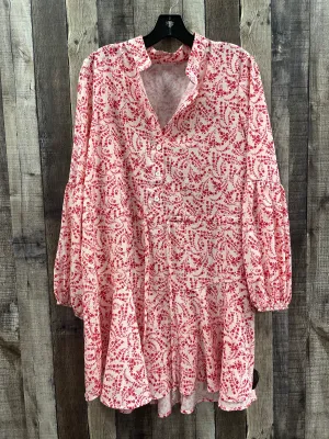 Dress Casual Short By Cmf In Red & White, Size: L