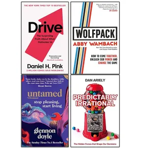Drive,WOLFPACK,Untamed,Predictably Irrational 4 Books Collection Set