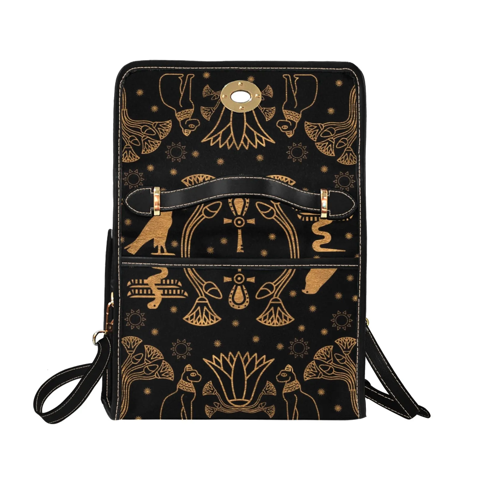 Egyptian Scarab Beetle Purse, Cross Body Purse, Vegan Canvas Satchel bag