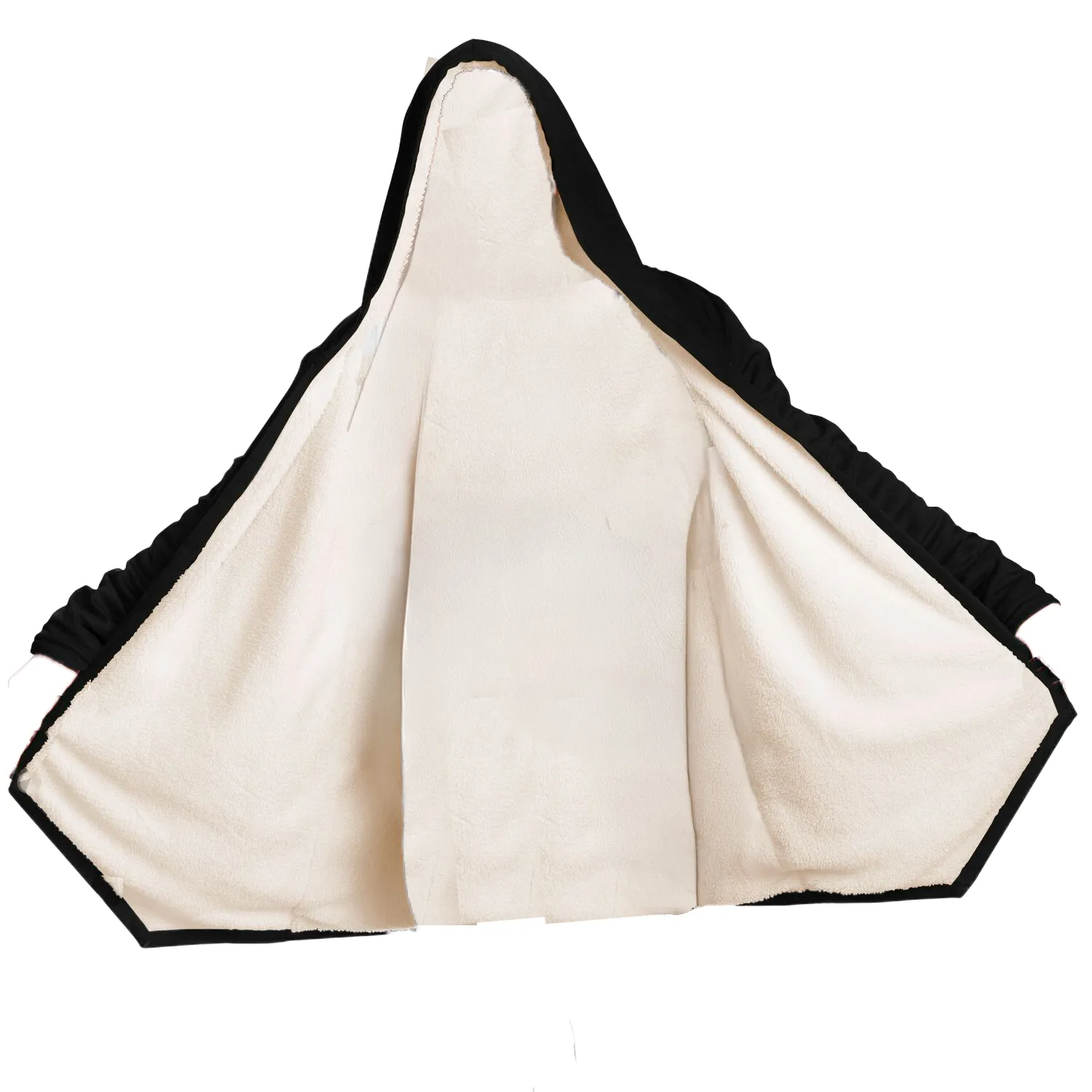 Elegant Flower Cloak - Black or White Fleece