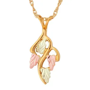 Elegant Foliage II - Black Hills Gold Pendant